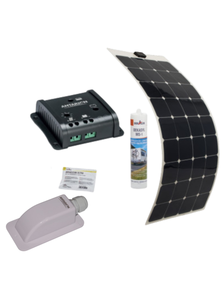 ANTARION Kit Panneau Solaire Monocristallin Souple 130w pour Camping car