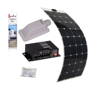 ANTARION Kit Panneau Solaire Monocristallin Souple 130w pour Camping car