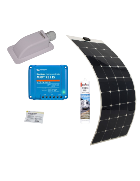 ANTARION Kit Panneau Solaire Monocristallin Souple 130w pour Camping car