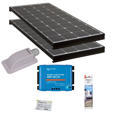 ANTARION BLACK BOOSTER Kit Panneau Solaire 140W MPPT Haute Performance