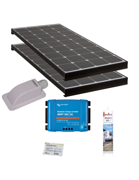 ANTARION BLACK BOOSTER Kit Panneau Solaire 140W MPPT Haute Performance