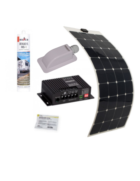 ANTARION Kit Panneau Solaire Monocristallin Souple 130w pour Camping car
