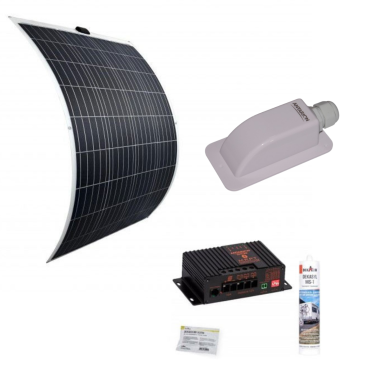 PACK ANTARION Panneau Solaire Souple 135W Seul + Régulateur de charge + passe-toit + Dekasyl MS1 + lingette