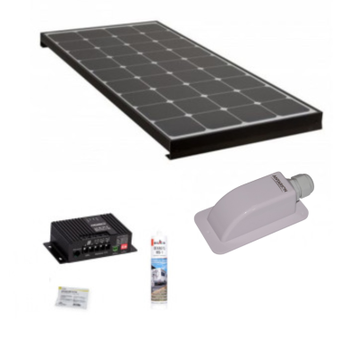 PACK ANTARION Panneau Solaire Black Booster 220W + Kit de pose solaire avec Régulateur de Charge MPPT 320W 20A Bluetooth