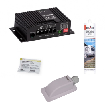 PACK ANTARION Panneau Solaire Souple 150W Seul +  Régulateur de charge + Passe-toit + Dekasyl MS1 + Lingette