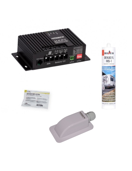PACK ANTARION Panneau Solaire Souple 150W Seul +  Régulateur de charge + Passe-toit + Dekasyl MS1 + Lingette