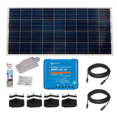 PACK Panneau Solaire Monocristallin 115W + Régulateur de Charge