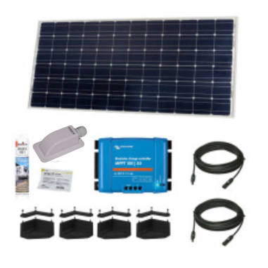 Pack VICTRON Panneau Solaire Monocristallin 360W +  Régulateur Solaire MPPT + Câble 5m + Kit de Pose Solaire
