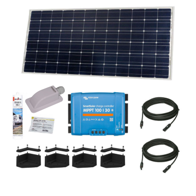 Pack VICTRON Panneau Solaire Monocristallin 360W +  Régulateur Solaire MPPT 30A Bluetooth + Câble 5m + Kit de Pose Solaire