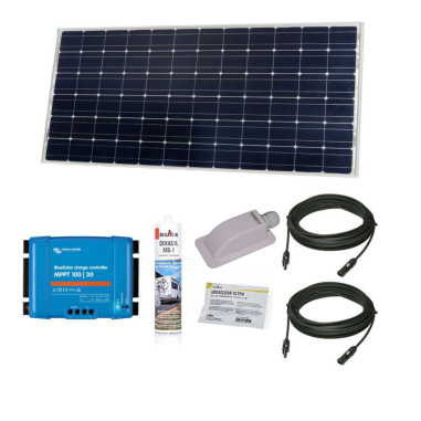 Pack VICTRON Panneau Solaire Monocristallin 305W +  Régulateur Solaire MPPT 30A + Câble 5m + Kit de Pose Solaire