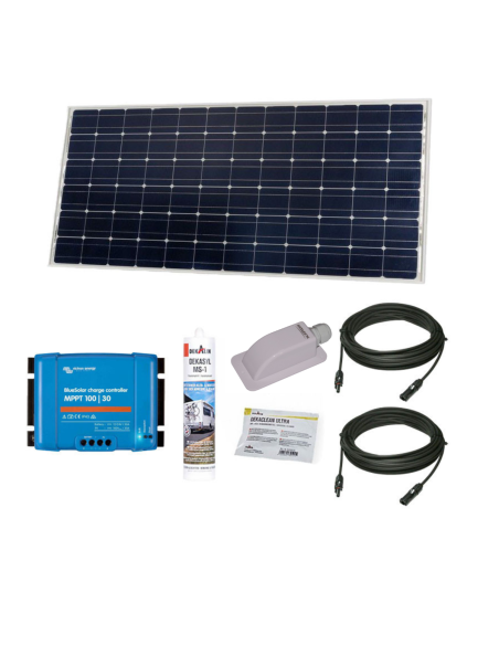 Pack VICTRON Panneau Solaire Monocristallin 305W +  Régulateur Solaire MPPT 30A + Câble 5m + Kit de Pose Solaire