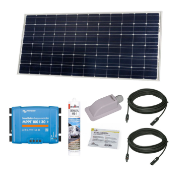 Pack VICTRON Panneau Solaire Monocristallin 305W +  Régulateur Solaire MPPT 30A Bluetooth + Câble 5m + Kit de Pose Solaire