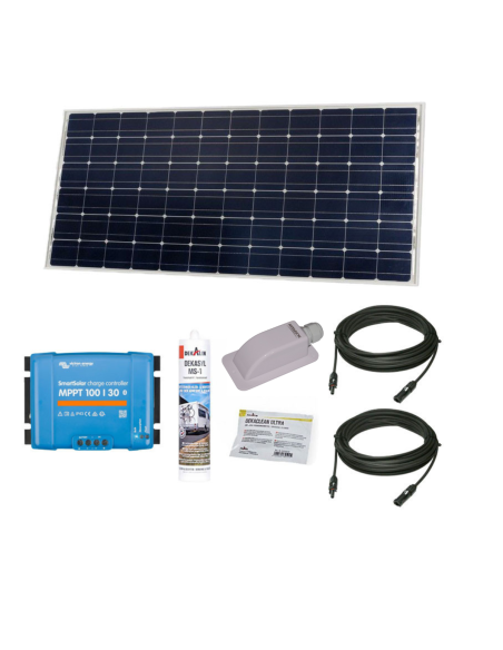 Pack VICTRON Panneau Solaire Monocristallin 305W +  Régulateur Solaire MPPT 30A Bluetooth + Câble 5m + Kit de Pose Solaire