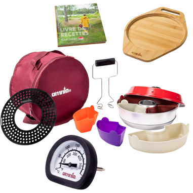 Pack OMNIA Four et accessoires + Thermomètre multifonctions + Dessous-de-plat en bambou + Livre de recettes