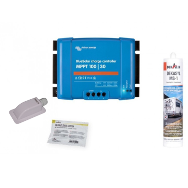 PACK ANTARION BLACK BOOSTER 170W Seul Panneau solaire Camping Car + Kit de pose solaire avec Régulateur de Charge