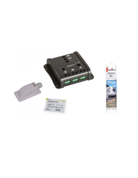 PACK ANTARION BLACK BOOSTER 170W Seul Panneau solaire Camping Car + Kit de pose solaire avec Régulateur de Charge