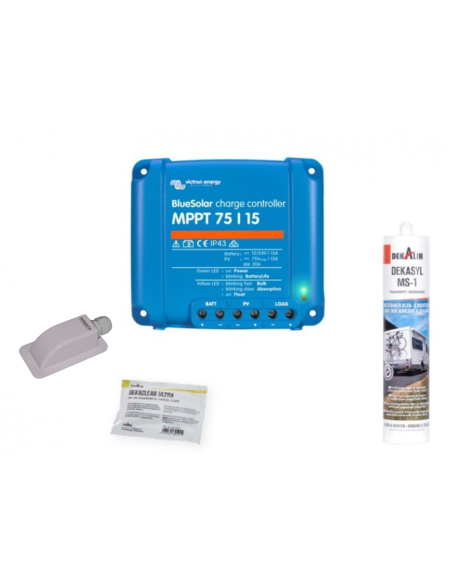Pack ANTARION Panneau Solaire 120W + Régulateur Solaire Victron 15A
