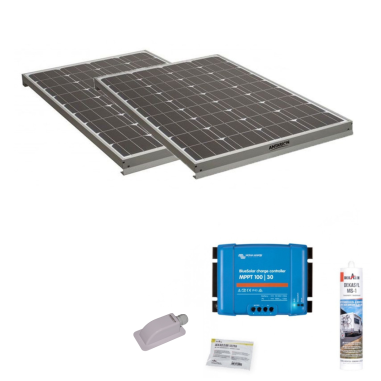 Pack 2x Panneaux solaire 120W + Kit de pose  Victron MPPT 440W 30A