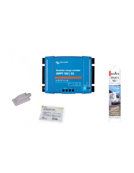 Pack 2x Panneaux solaire 120W + Kit de pose  Victron MPPT 440W 30A