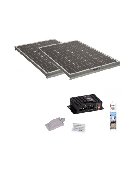 2x Panneaux solaire 120W + kit de pose avec régulateur MPPT 320W 20A