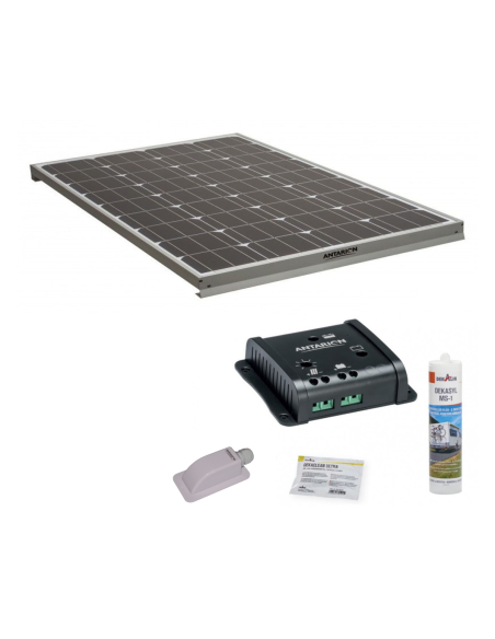 Pack ANTARION Panneau solaire 140W + Kit de pose Solaire avec Régulateur