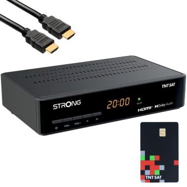 Pack ANTARION Parabole Automatique Camping-car + STRONG Décodeur + HDSAT Cordon Allume Cigare