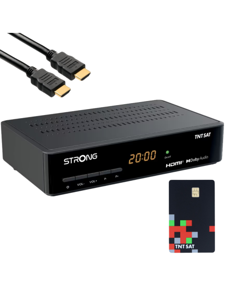 Pack ANTARION Parabole Automatique Camping-car + STRONG Décodeur + HDSAT Cordon Allume Cigare