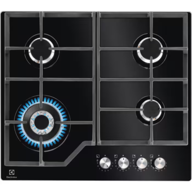 ELECTROLUX Table de cuisson gaz noire Commandes StepPower