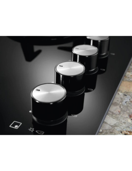 ELECTROLUX Table de cuisson gaz noire Commandes StepPower