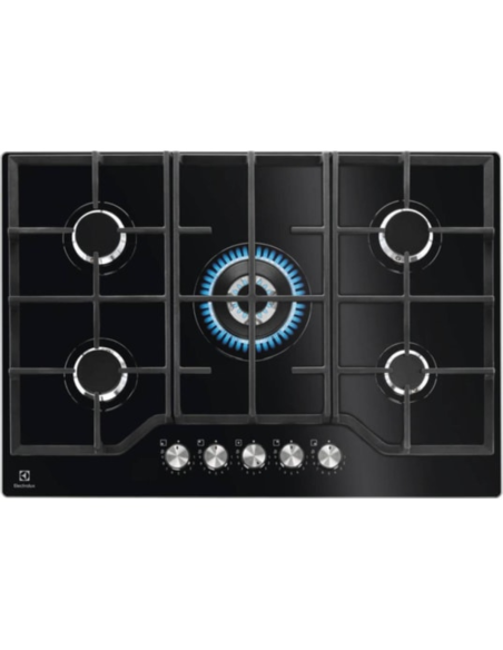 ELECTROLUX Table de cuisson noire à gaz 5 Brûleurs