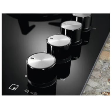 ELECTROLUX Table de cuisson noire à gaz 5 Brûleurs