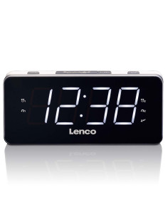 Lenco CR-18 WHITE Radio-réveil PLL FM grand et clair écran LED 1.8'' Blanc 2