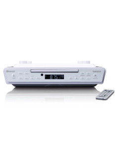 Lenco KCR-150WH Radio-réveil de cuisine avec CD Bluetooth® et télécommande Blanc