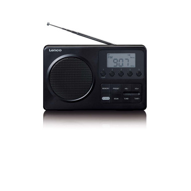 Lenco MPR-035BK MPR-035BK Radio FM portable compacte avec écran LCD Noir