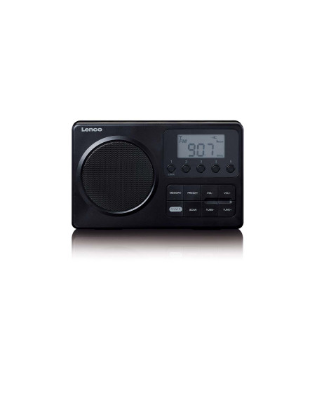 Lenco MPR-035BK MPR-035BK Radio FM portable compacte avec écran LCD Noir