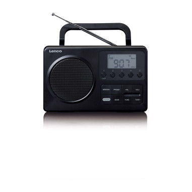 Lenco MPR-035BK MPR-035BK Radio FM portable compacte avec écran LCD Noir