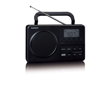 Lenco MPR-035BK MPR-035BK Radio FM portable compacte avec écran LCD Noir