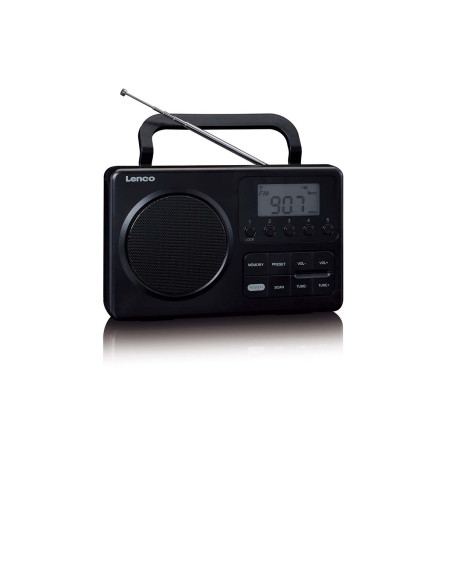 Lenco MPR-035BK MPR-035BK Radio FM portable compacte avec écran LCD Noir