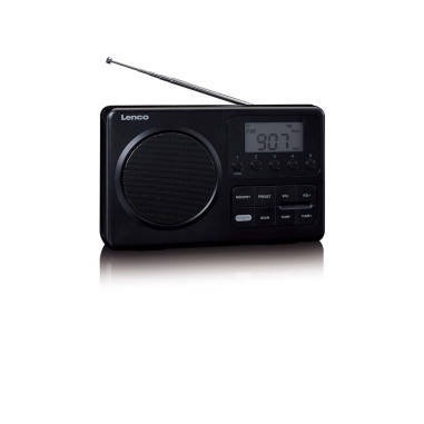 Lenco MPR-035BK MPR-035BK Radio FM portable compacte avec écran LCD Noir
