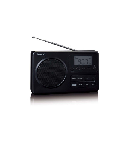 Lenco MPR-035BK MPR-035BK Radio FM portable compacte avec écran LCD Noir