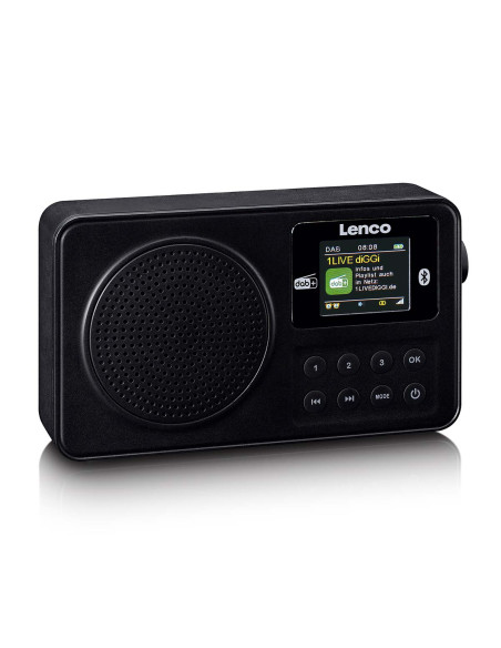 Lenco PDR-033BK Radio portable DAB+/FM avec Bluetooth® Noir