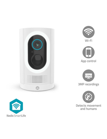 Nedis WIFICBO33WT Caméra extérieure SmartLife