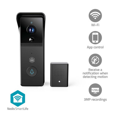 Nedis WIFICDP21BK Vidéophone SmartLife