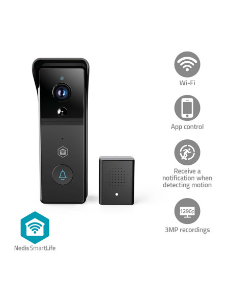 Nedis WIFICDP21BK Vidéophone SmartLife