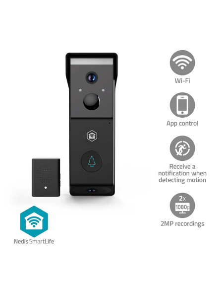 Nedis WIFICDP31BK Vidéophone SmartLife