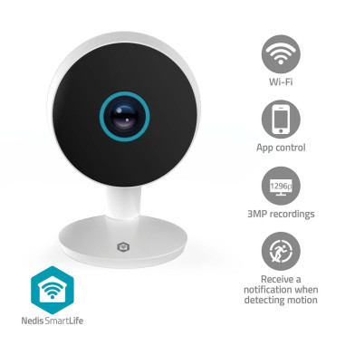 Nedis WIFICI08CWT Caméra intérieure SmartLife