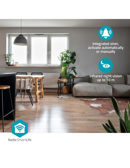 Nedis WIFICI08CWT Caméra intérieure SmartLife