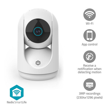 Nedis WIFICI23CWT Caméra intérieure SmartLife