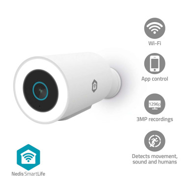 Nedis WIFICO15CWT Caméra extérieure SmartLife