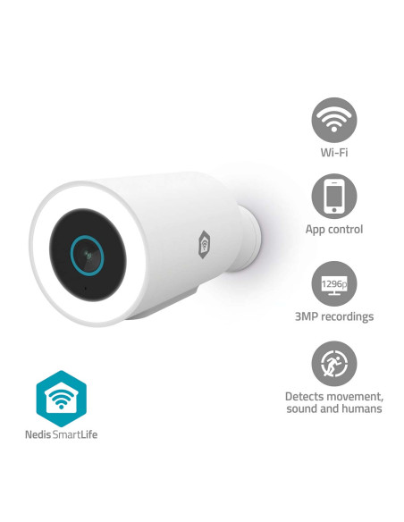 Nedis WIFICO15CWT Caméra extérieure SmartLife